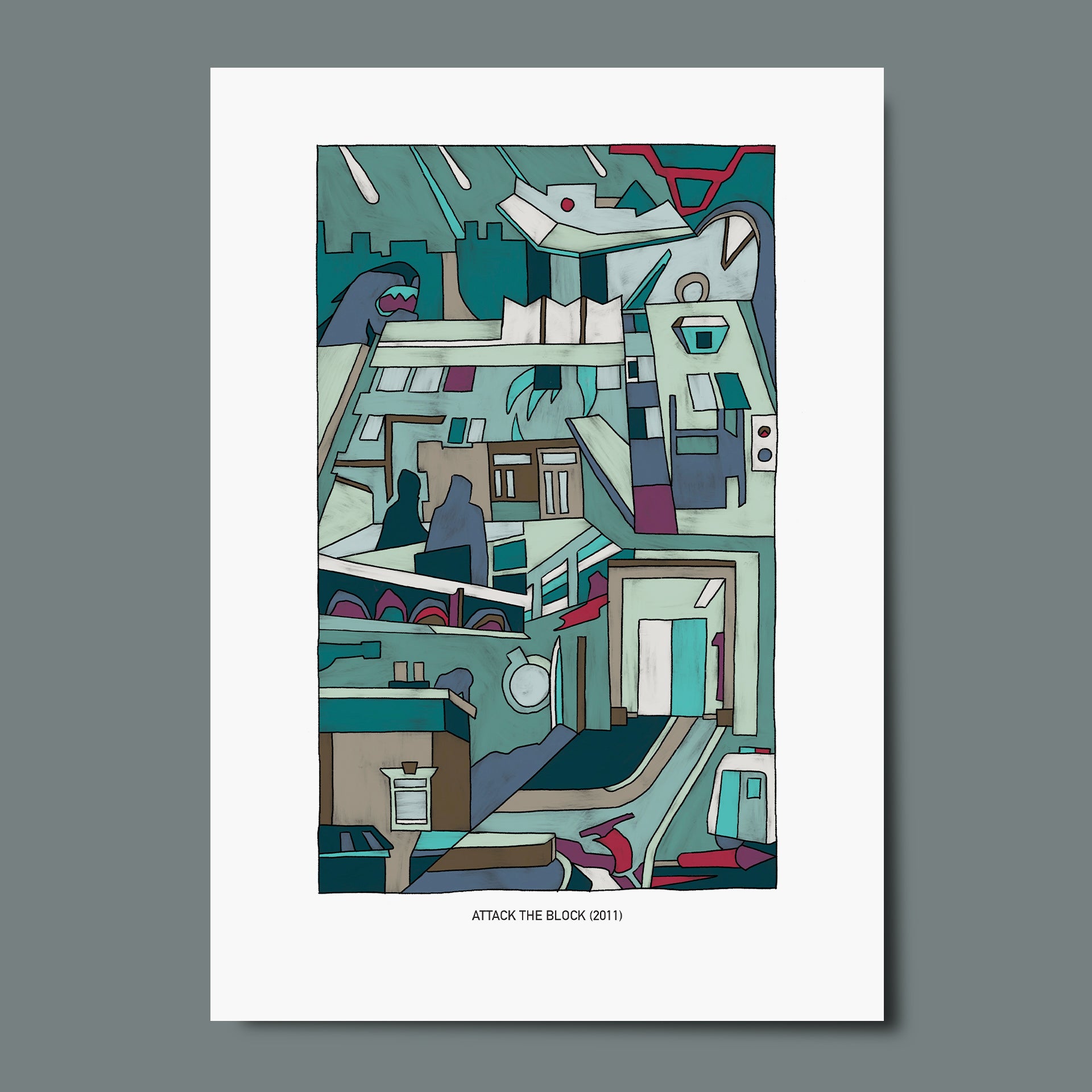 "In Technicolour" Series - Attack the Block (2011) A4 Print