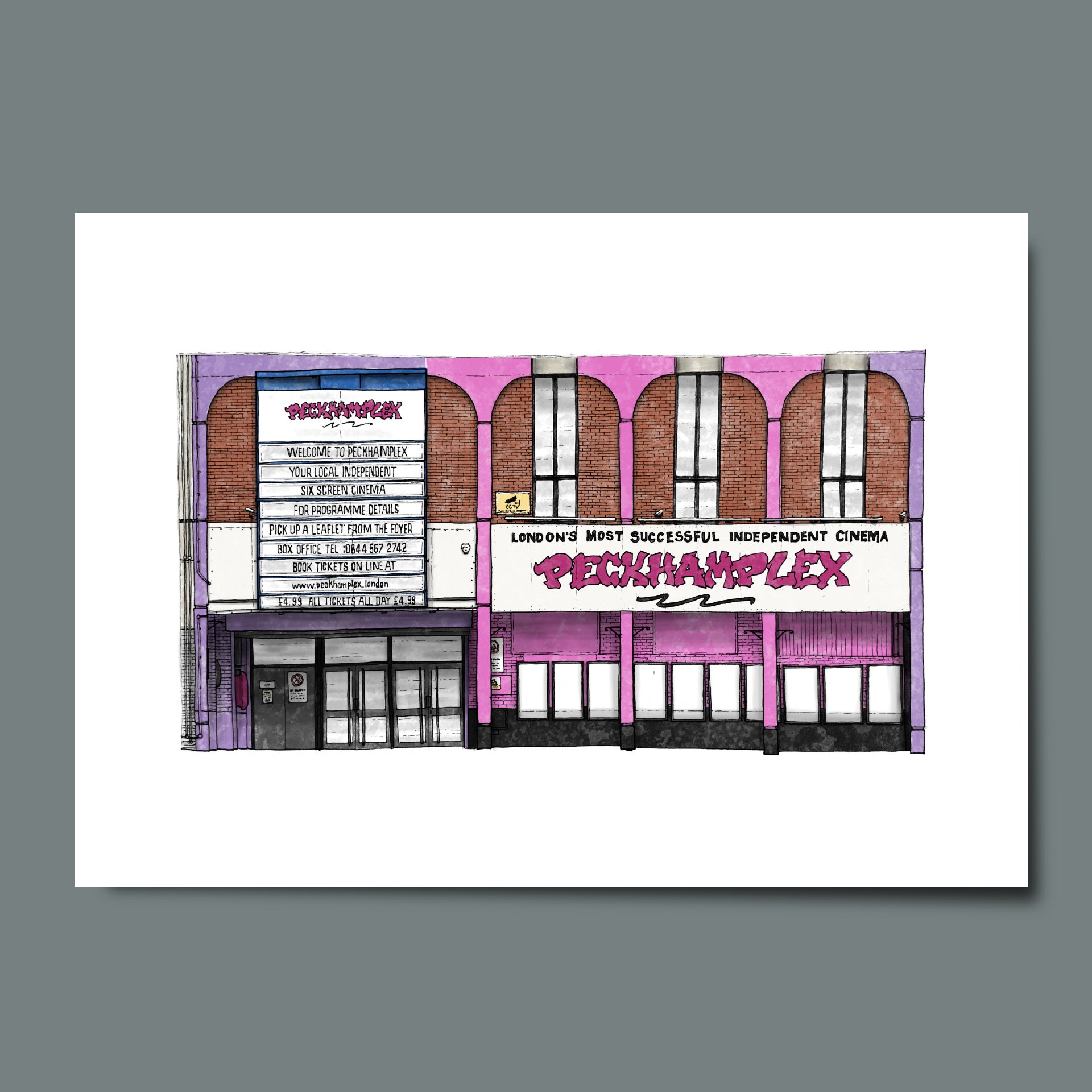 Peckhamplex Cinema A4 Print