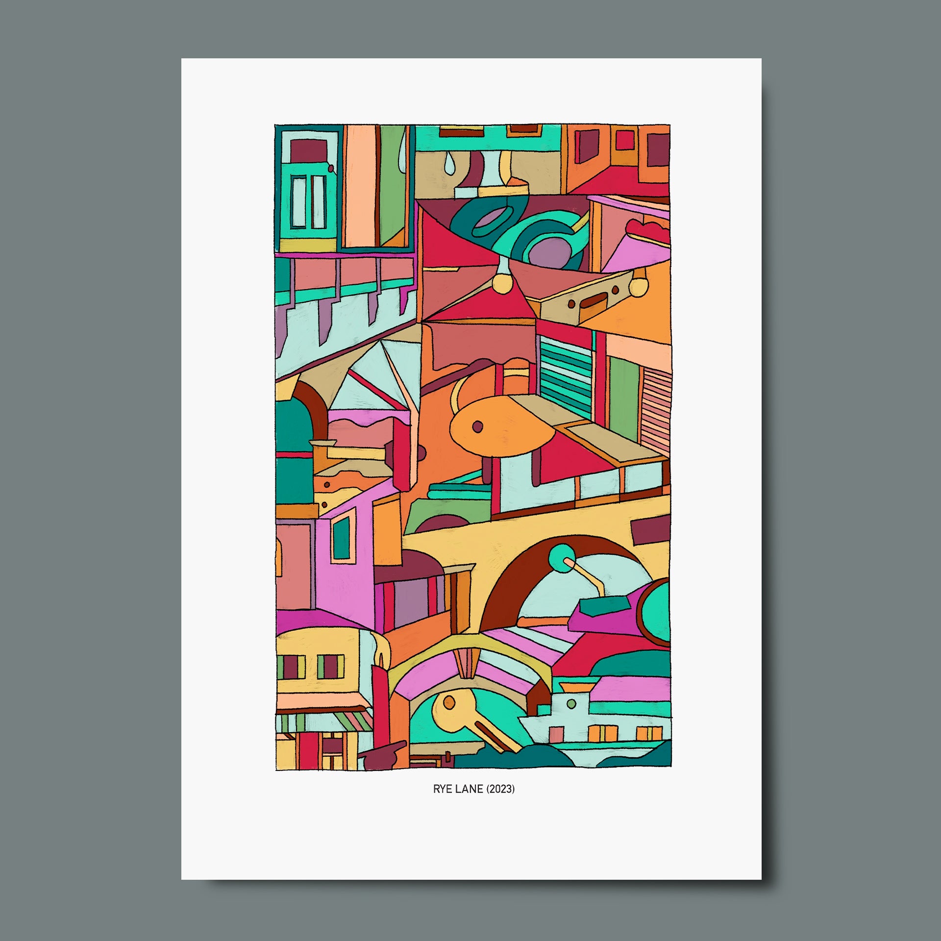 "In Technicolour" Series - Rye Lane (2023) A4 Print