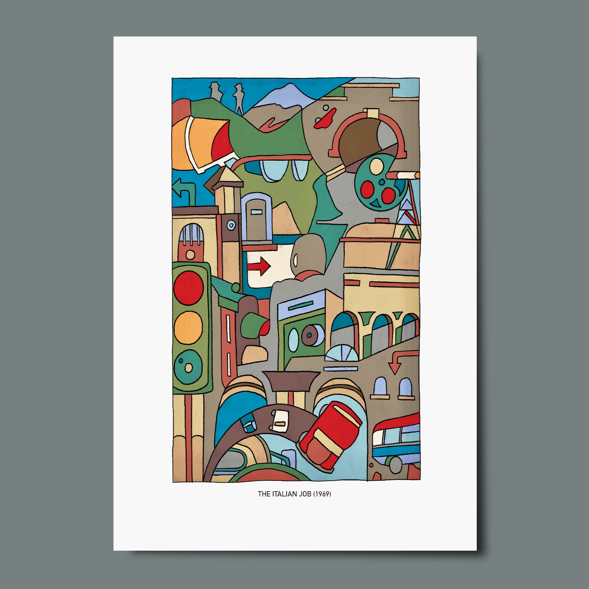 "In Technicolour" Series - The Italian Job (1969) A4 Print